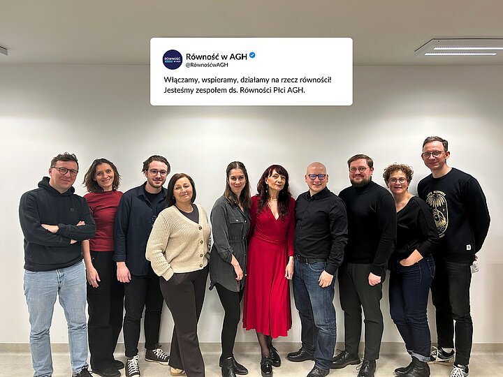 Grupowe zdjęcie Zespołu Równości AGH